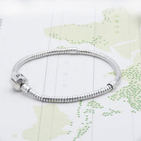 2019 Love Silver Color LOVE Snake Chain Bracelet & Bangle 18CM-20CM Pulseras Lobster fit pandora beads