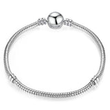 2019 Love Silver Color LOVE Snake Chain Bracelet & Bangle 18CM-20CM Pulseras Lobster fit pandora beads