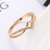 Fashion Simple Wave Rings for Women White Gold Color Wedding Jewelry  Ladies Gifts 2019 New Arrivals Dropshippping