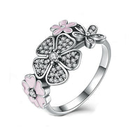 2019 New Fashion Ring Love Heart Crown Flower Finger Rings Clear CZ Fit Pandora For Women Wedding Brand Jewelry Gift Dropship