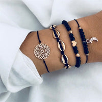 Ailend Bracelet Set Europe and America Rubble Tassel Round Stone Fashion Trend Wind Bracelet Fashion Jewelry Women's Gifts