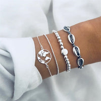 Ailend Bracelet Set Europe and America Rubble Tassel Round Stone Fashion Trend Wind Bracelet Fashion Jewelry Women's Gifts