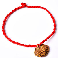 Hot Lucky Golden Cross Heart Bracelet For Women Children Red String Adjustable Handmade Bracelet DIY Jewelry