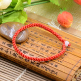 Hot Lucky Golden Cross Heart Bracelet For Women Children Red String Adjustable Handmade Bracelet DIY Jewelry