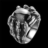 Free Fan Retro Gothic Punk Men Rings Trendy Skull Wolf Dragon Male Rings Jewelry Halloween Accessories Anillo Hombre Bijoux