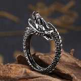 Free Fan Retro Gothic Punk Men Rings Trendy Skull Wolf Dragon Male Rings Jewelry Halloween Accessories Anillo Hombre Bijoux