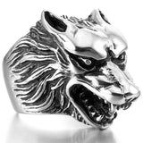 Free Fan Retro Gothic Punk Men Rings Trendy Skull Wolf Dragon Male Rings Jewelry Halloween Accessories Anillo Hombre Bijoux