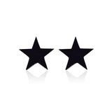 SMJEL Stainless Steel Earrings Mickey Women Men Hip hop Black Star Moon Stud Earring Fashion Jewelry Best Gift for Friend Girl