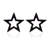 SMJEL Stainless Steel Earrings Mickey Women Men Hip hop Black Star Moon Stud Earring Fashion Jewelry Best Gift for Friend Girl
