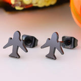 SMJEL Stainless Steel Earrings Mickey Women Men Hip hop Black Star Moon Stud Earring Fashion Jewelry Best Gift for Friend Girl