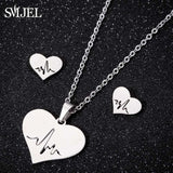 SMJEL Korean Hand Earrings Women Jewelry Earings Stainless Steel Show your Love Heart Stud Earrings Girl boucle d'oreille