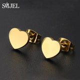 SMJEL Korean Hand Earrings Women Jewelry Earings Stainless Steel Show your Love Heart Stud Earrings Girl boucle d'oreille